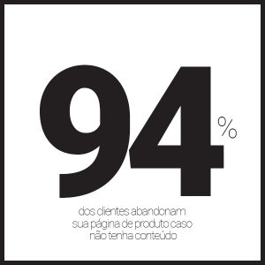 94% dos clientes abandoam a sua página caso não encontrem conteúdo