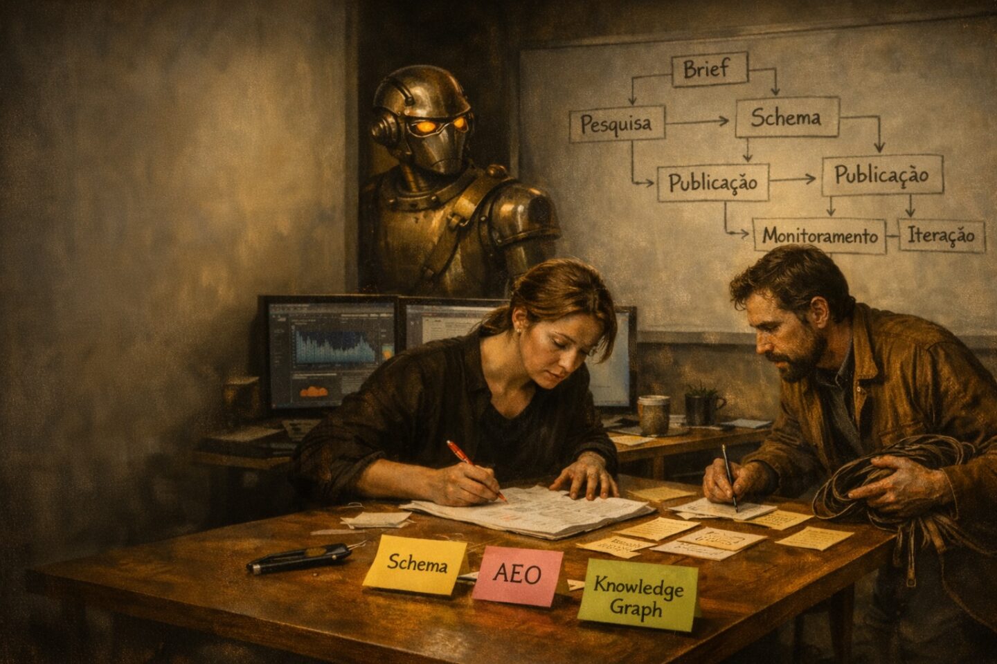 Marketing de Conteúdo para robôs: o que significa contratar, montar e operar um projeto quando o cliente é uma IA